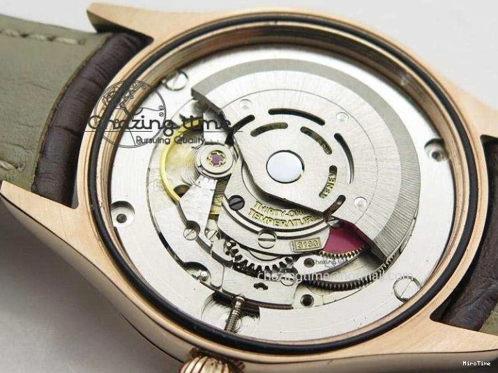 MiroTime 1219 Cellini 50505 RG Black Dial on Brown Leather Strap A2824 BP Maker Premium 4047